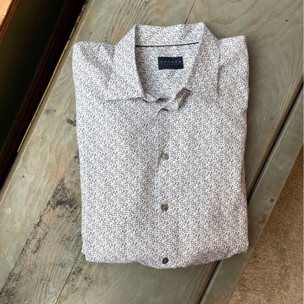 Calder Carmel limited edition blue floral button down shirt | size XXL